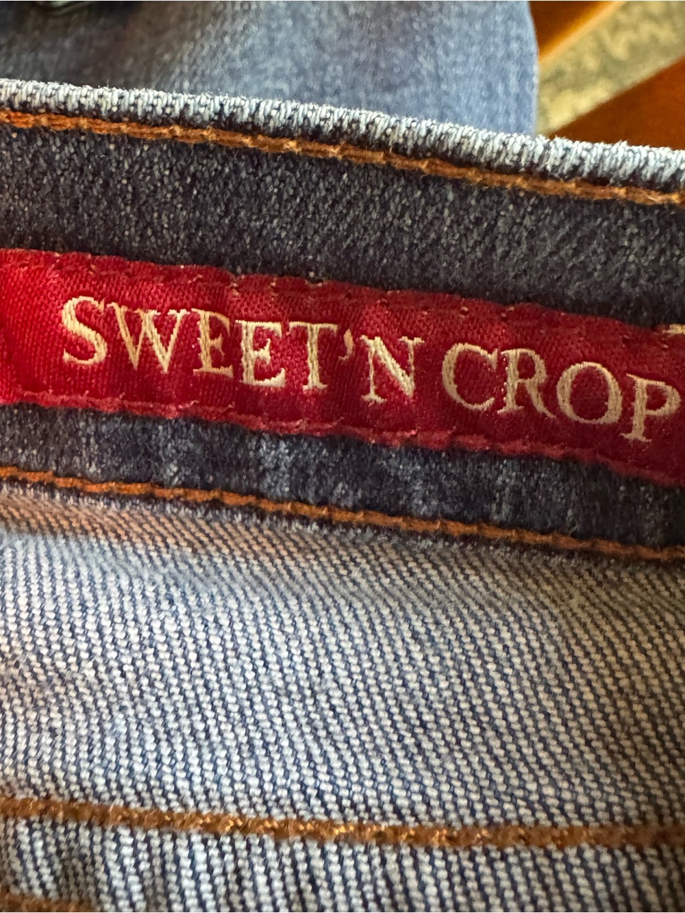 Lucky Brand Blue Denim Jeans sweet n’ crop sz 6 - Picture 5 of 6